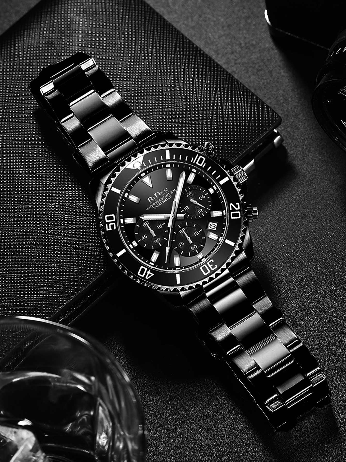 BIDEN Triple Dial Quartz Watch